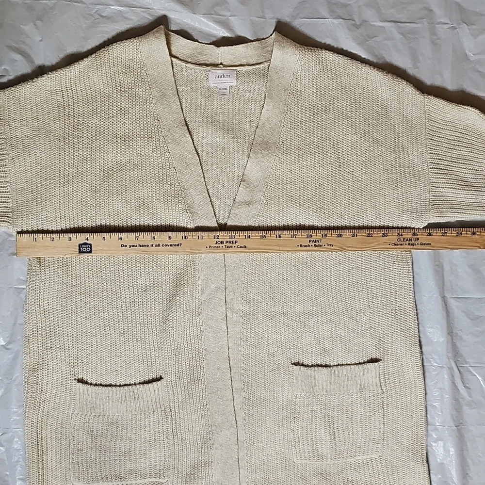 Auden Women's Open Front Sweater Robe with Pockets XL/XXL Oatmeal New - Picture 11 of 14